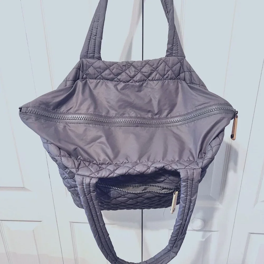 Urbanfit by Urban Expressions Tote Lightweight Bag-Gray Quilted-Large-Versatile - Picture 9 of 13